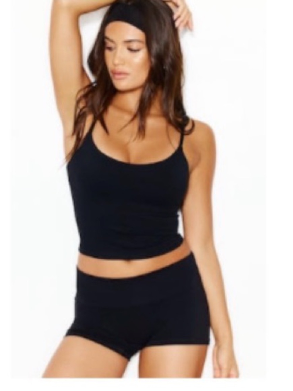 XS Black Active Scoop Cropped Cami from Garage